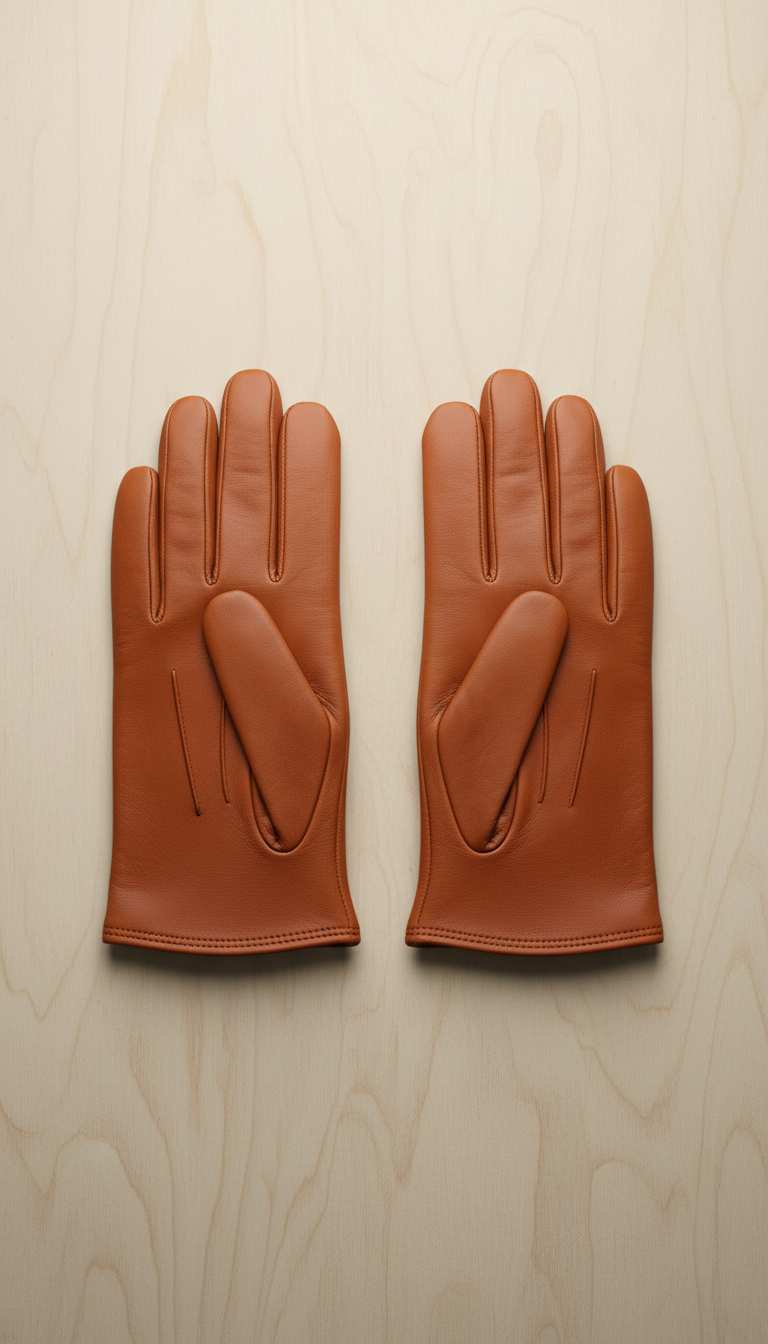 Custom Leather Driving Glove Set in Heritage Saddle