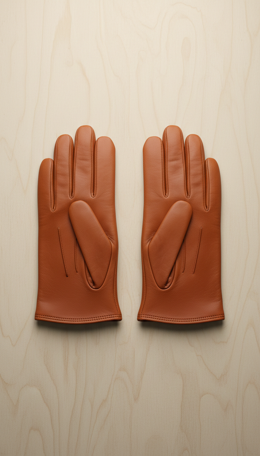Custom Leather Driving Glove Set in Heritage Saddle